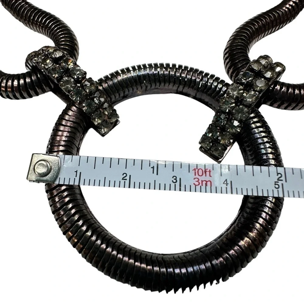 Bronze Metallic Chunky Circle Necklace