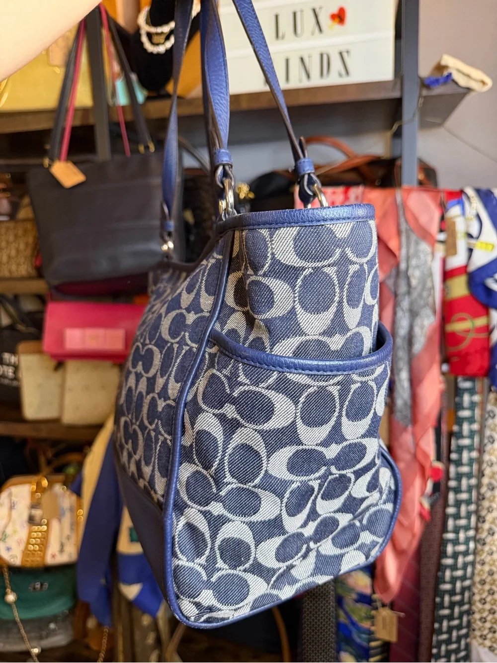 Coach tote navy
