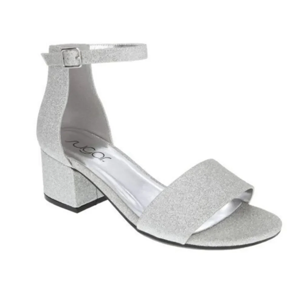 Sugar Women’s Sandals sz 6.5 Silver Slip NEW # Box 711
