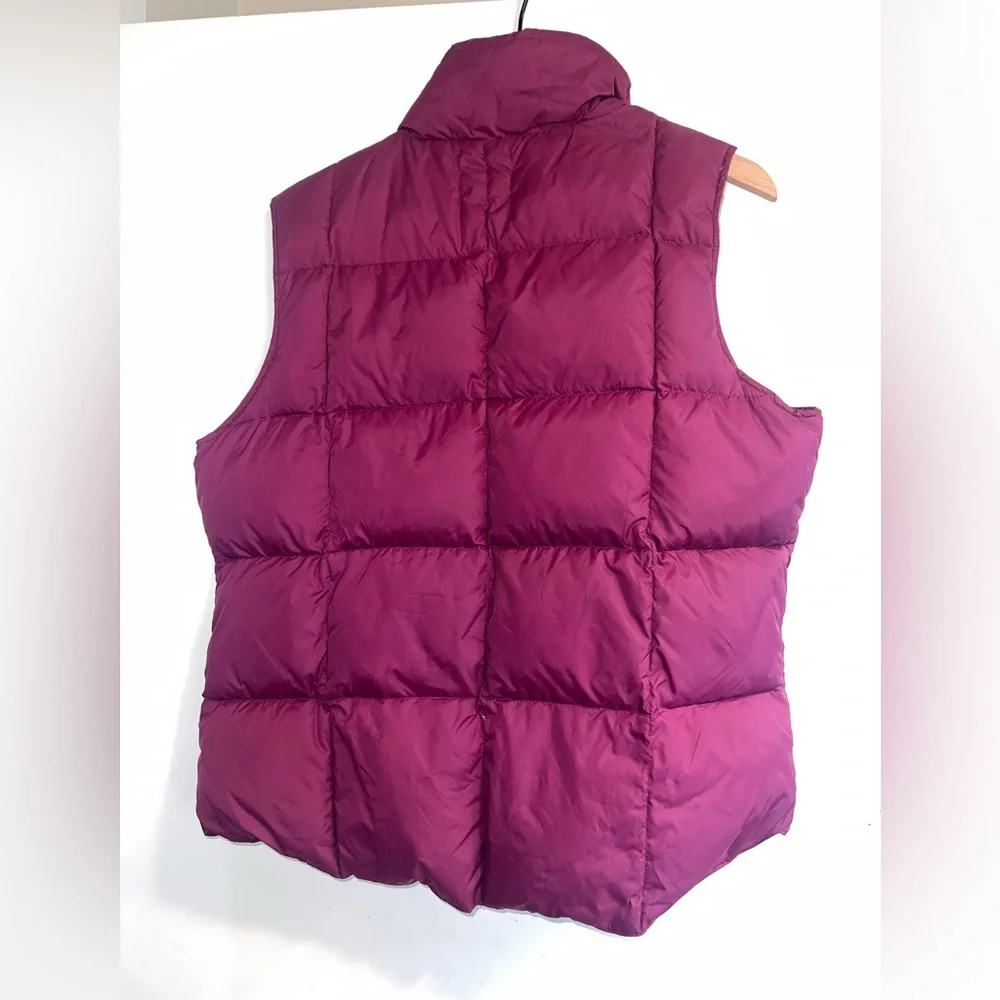 Lands End down magenta chest