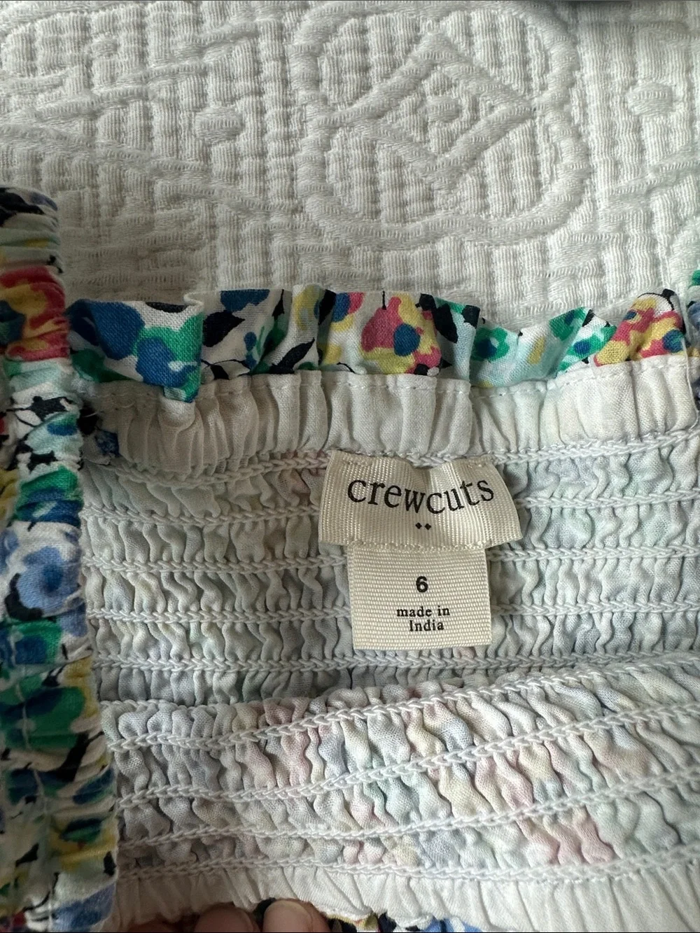 Crewcuts smocked bodice