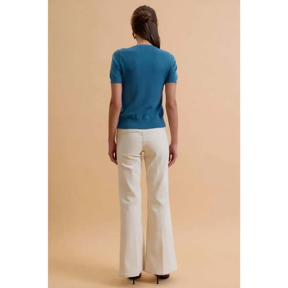 Essential Short Sleeve Sweater Top