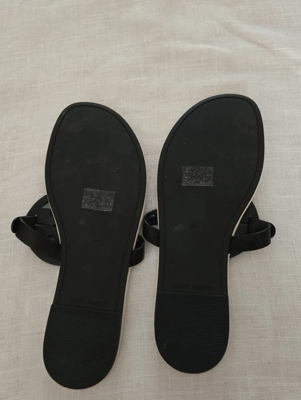Tory Burch Black Jeweled Logo Soft Miller Sandals