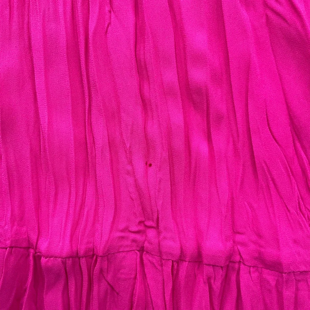 Catherines Peasant Top Womens 2X Magenta Crinkle Eyelet Lace Boho Blouse