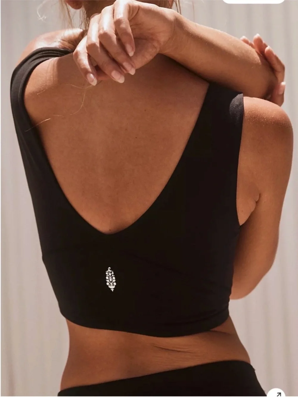 NEW, Free People FP Never Better Cropped Top Camisoles Black Size XL
