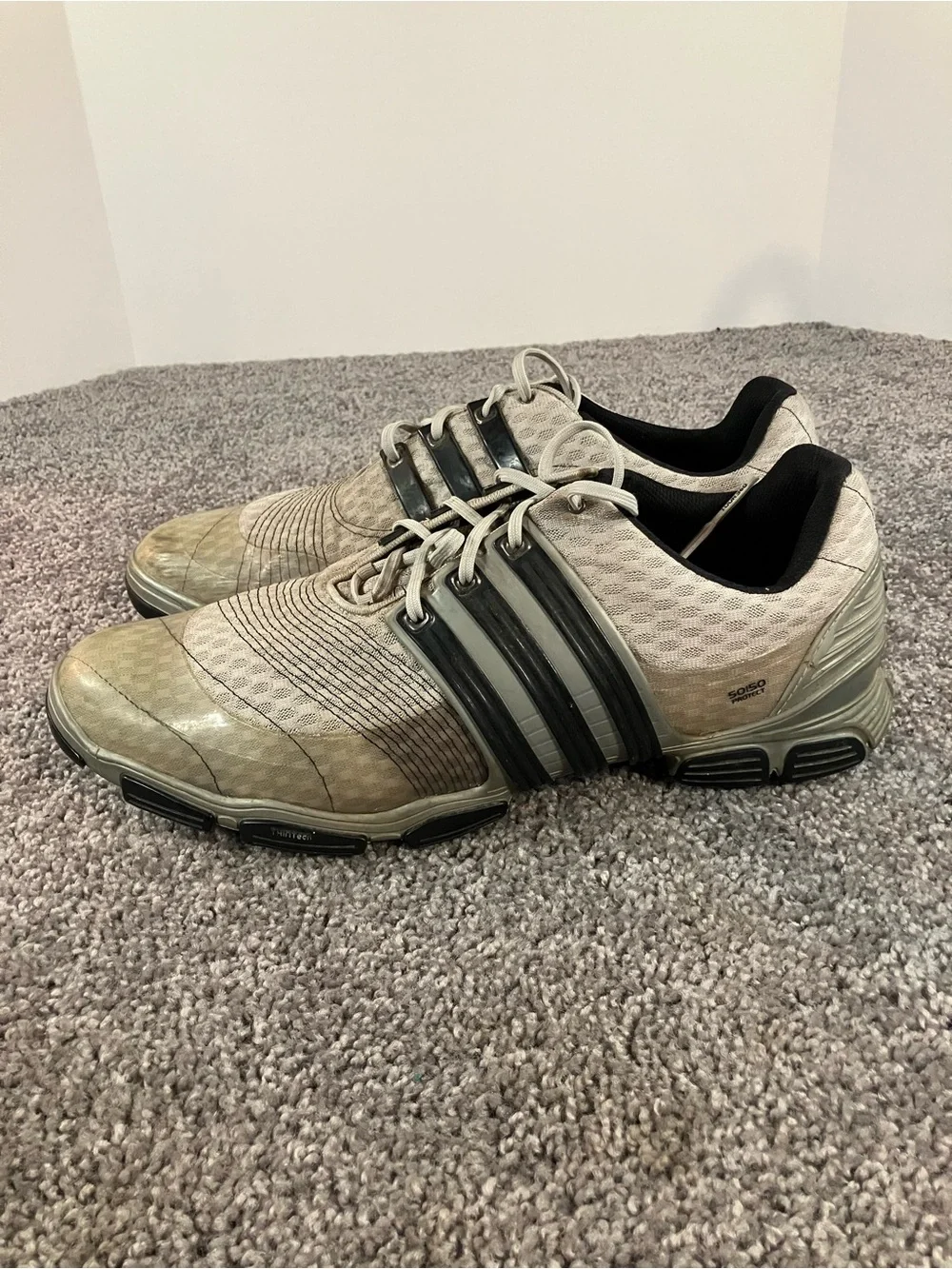 Adidas Tour 360 Gray Black Golf Shoes Mens Size 12