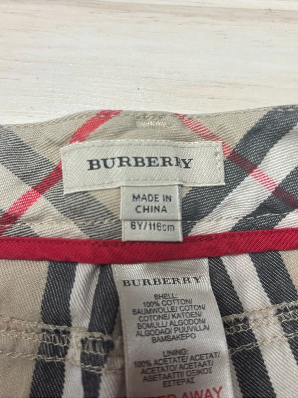 Burberry Oscar check shorts