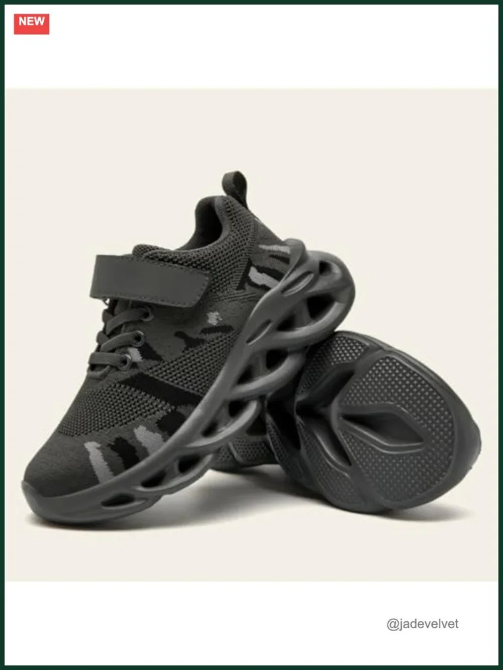 Kids Lightweight Mesh Athletic Shoes with Hook & Loop Closure