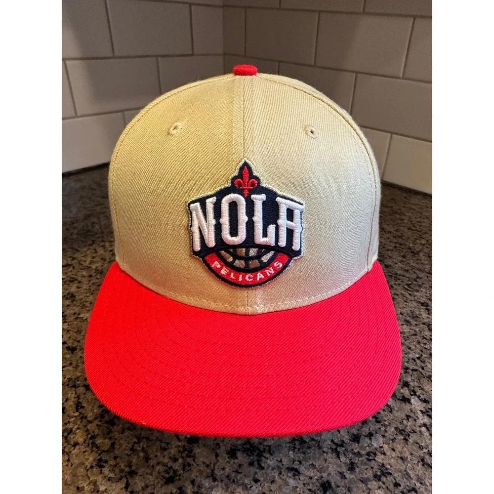 New Orleans Pelicans New Era 59FIFTY Cap Hat 7 5/8 Made in USA NBA‎ Basketball