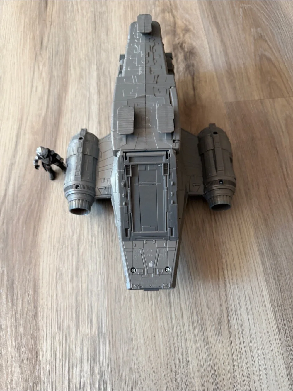 Star Wars Gray Cargo Starfighter Toy with Orange Markings