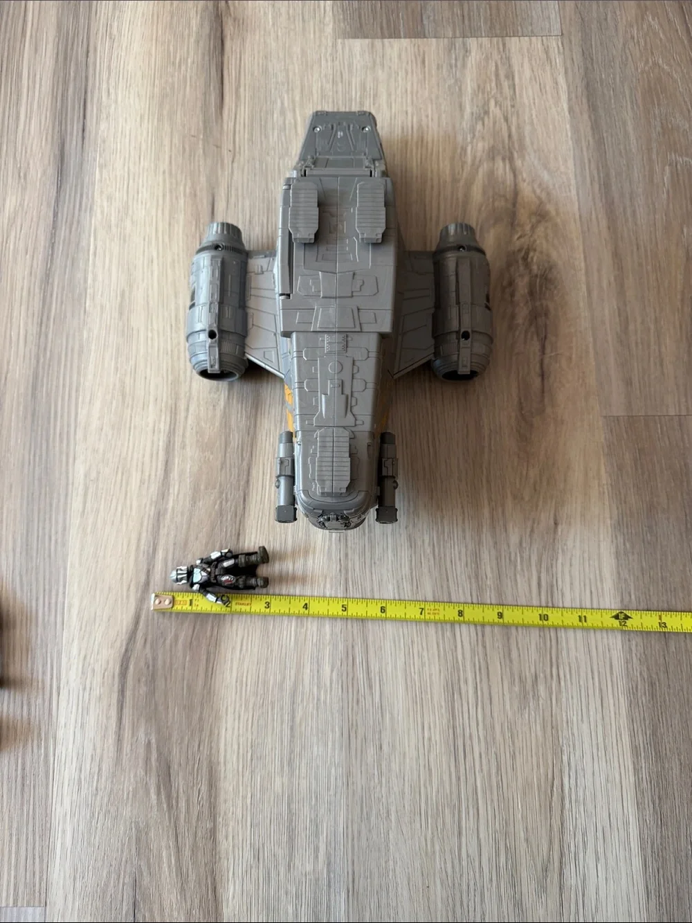Star Wars Gray Cargo Starfighter Toy with Orange Markings