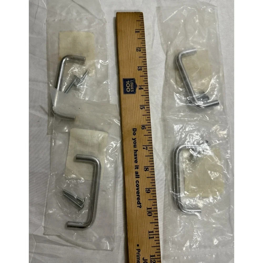 Lot of 4‎  Silvertone Metal Cabinet Handles 3