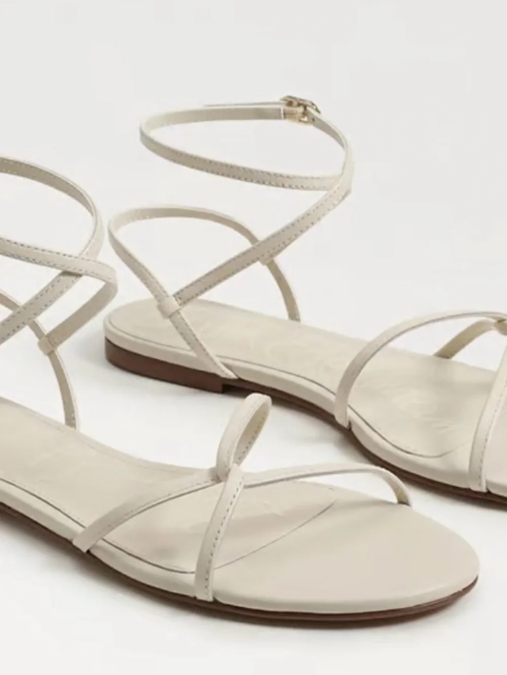 Sam Edelman Cream Strappy Wrap Sandals
