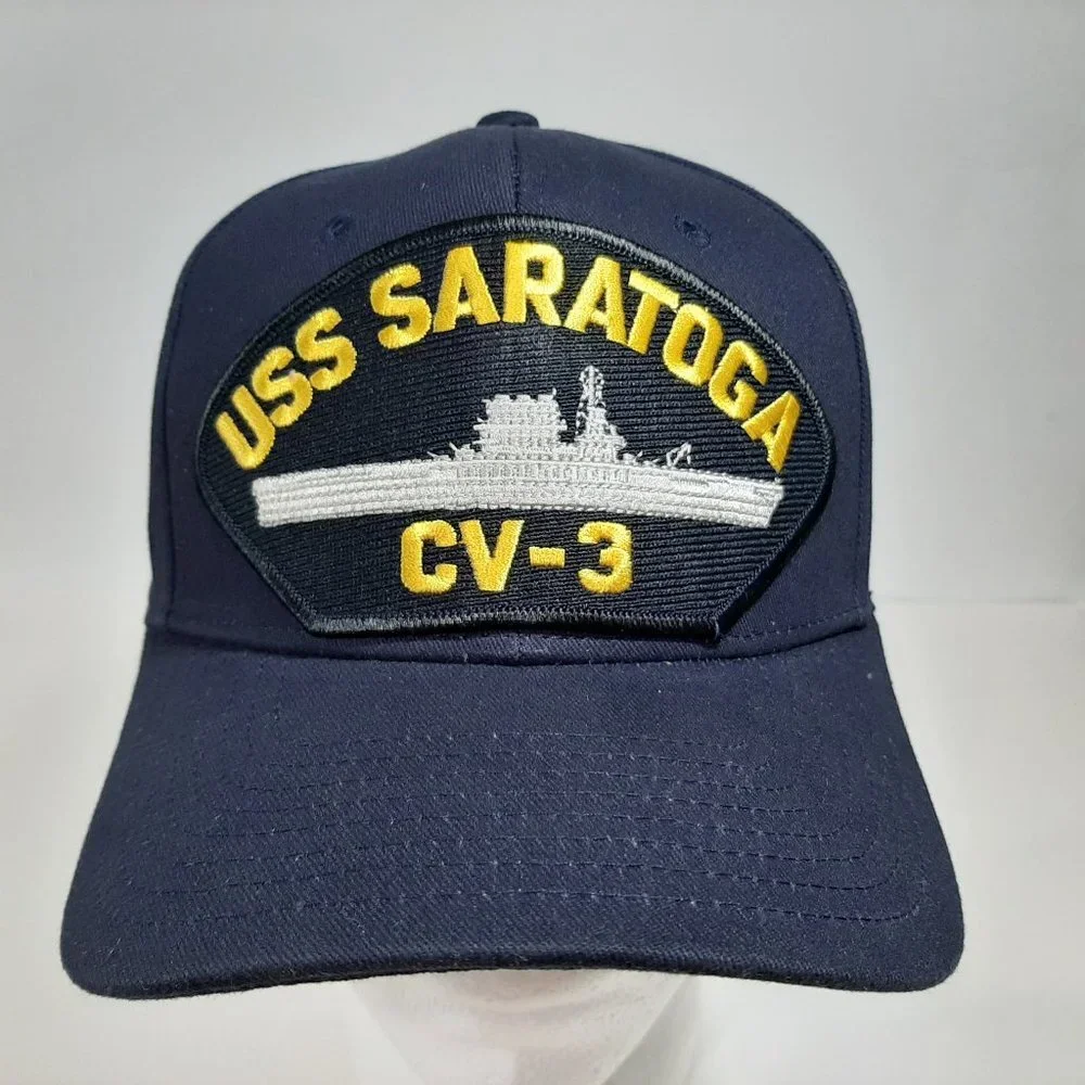 USS SARATOGA CV-3 Patch Hat Baseball Cap Adjustabl
