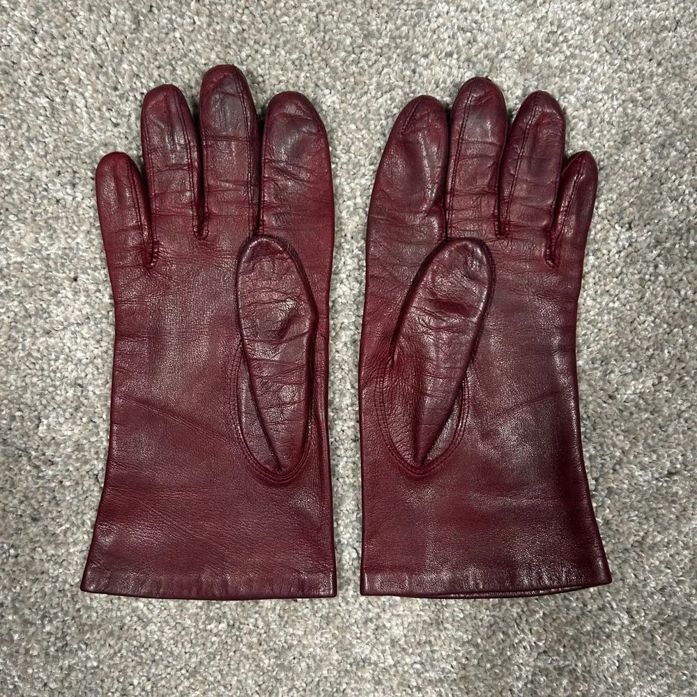 Roeckl burgundy leather
