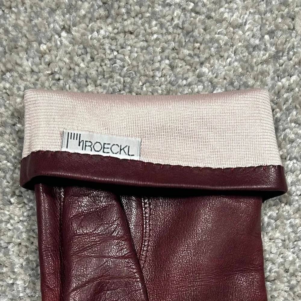 Roeckl burgundy leather