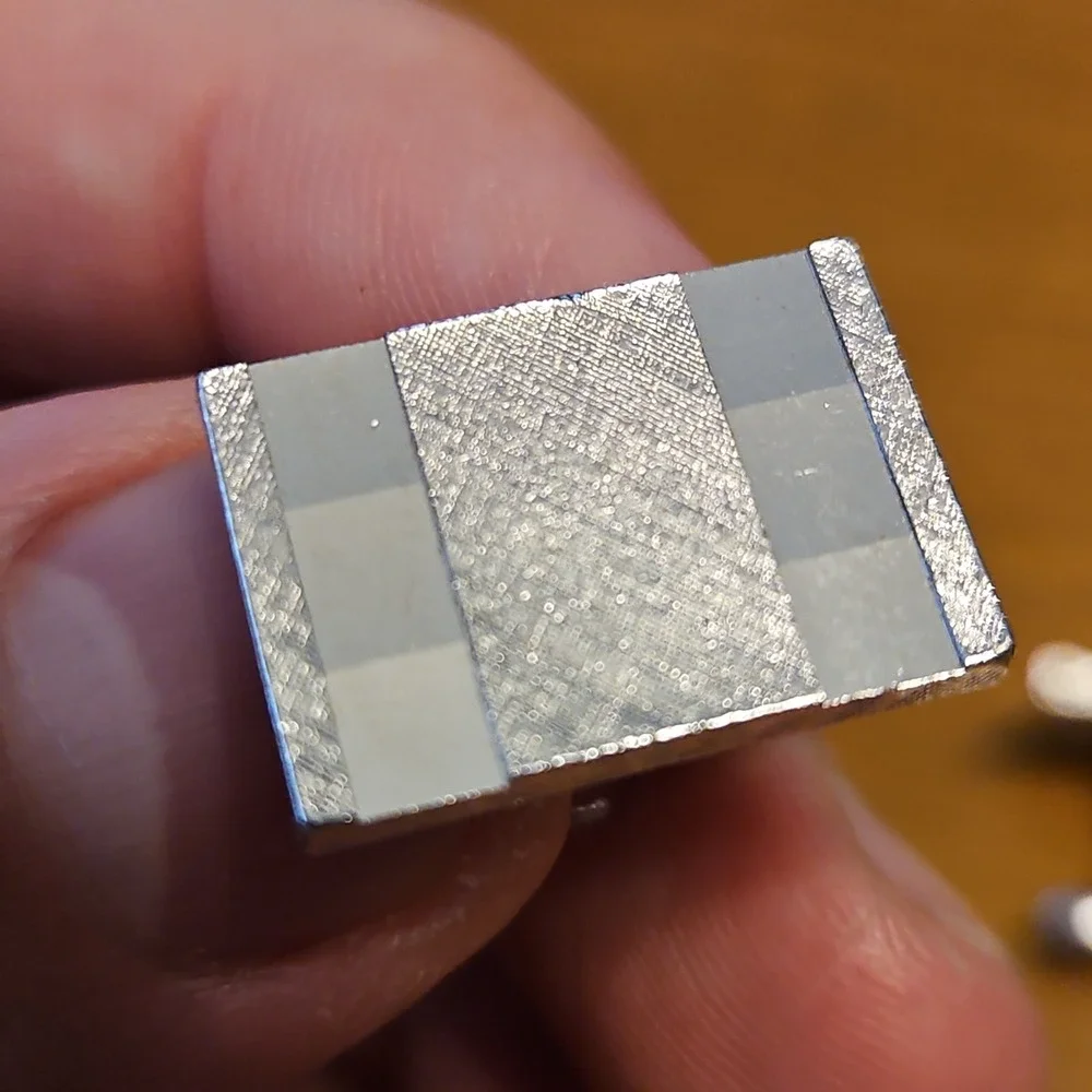 Vintage Dante Cufflinks Silver Square Dual Tone Design