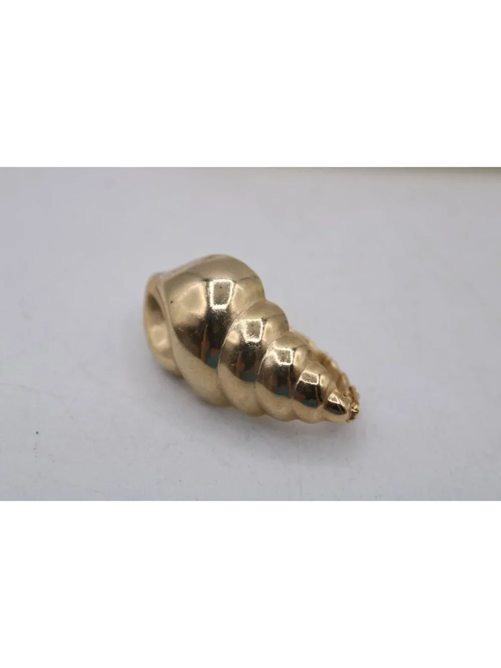 Gold‑Tone Seashell Hair Barrette Vintage Textured Shell Ponytail Clip Accessory