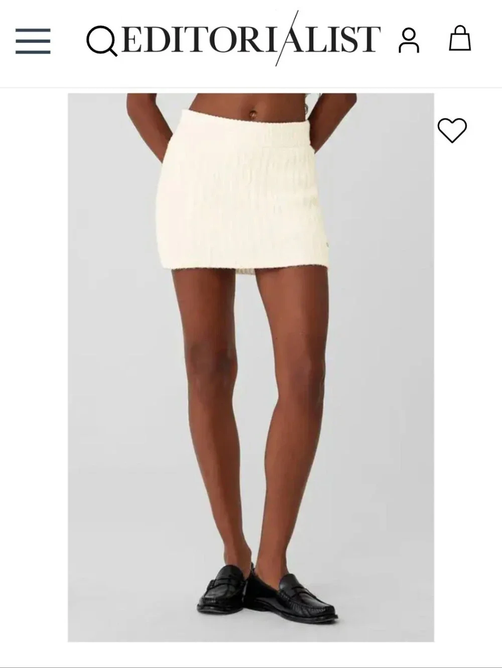 Alo Yoga Cable Knit Winter Bliss Mini Skirt