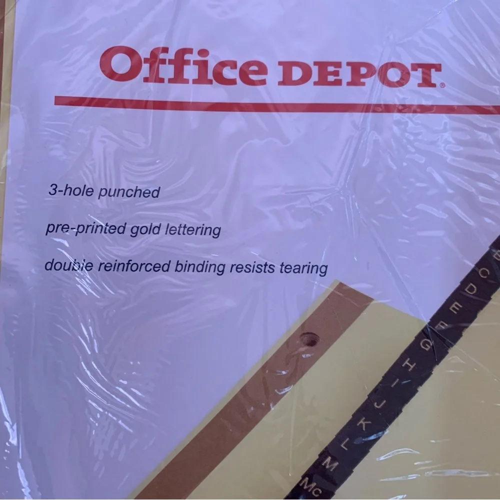 Office Depot index dividers