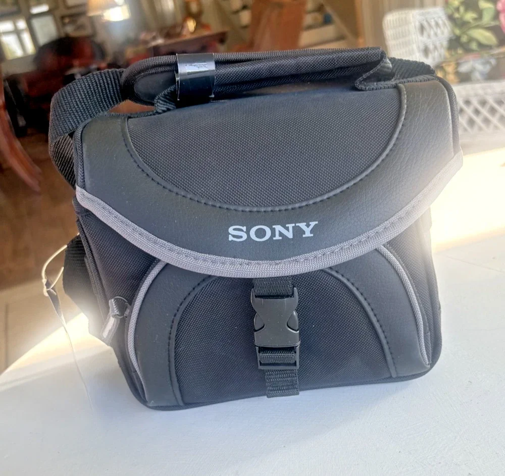 Sony LCS-X20 Camera Camcorder Soft Carrying Bag Adjustable Shoulder Strap BLACK