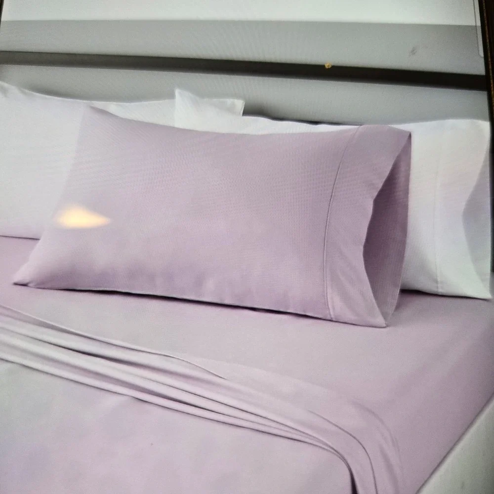 Lavender Twin Sheet Set Solid Color with Pillowcase, Fitted‎ & Flat Sheets