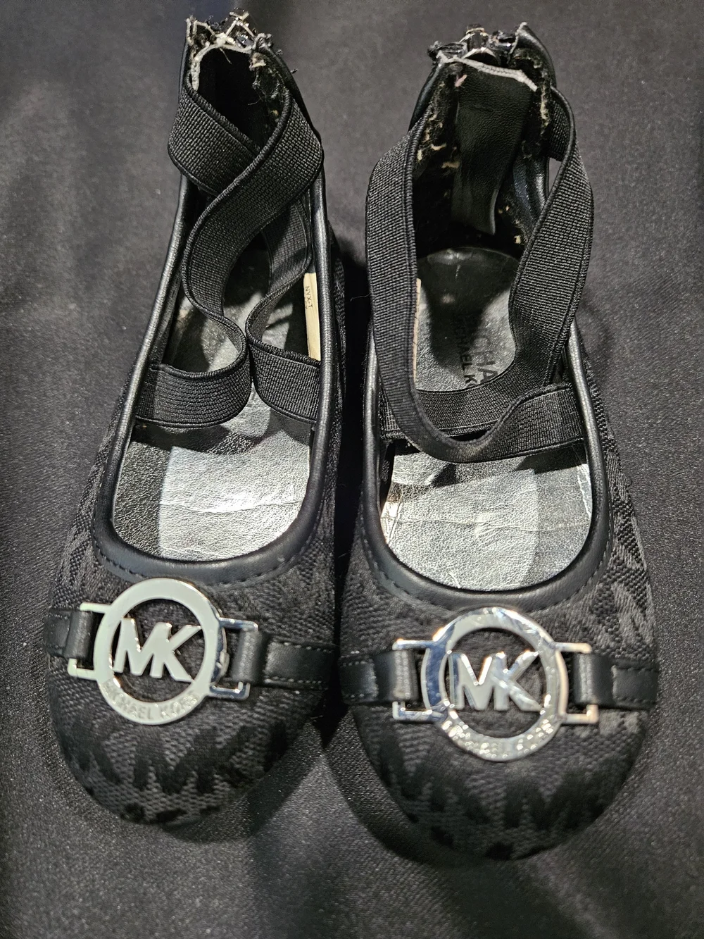 Michael Kors Black Logo Ballet Flats
