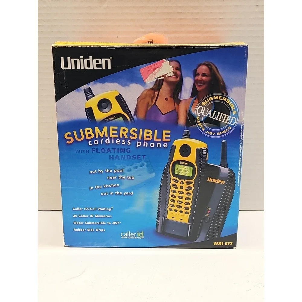 NEW - UNIDEN WXI 377 SUBMERSIBLE CORDLESS PHONE IN ORIGINAL BOX WITH PAPERS