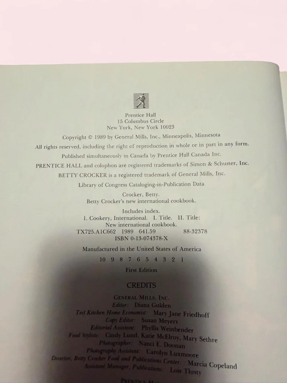 Betty Crocker back cover