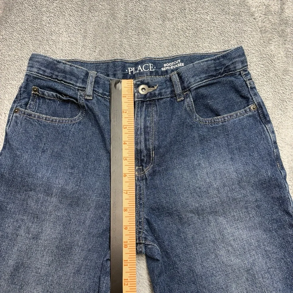 The Children's Place Girls Bootcut Jeans Size‎ 14 Regular Wash Blue Denim