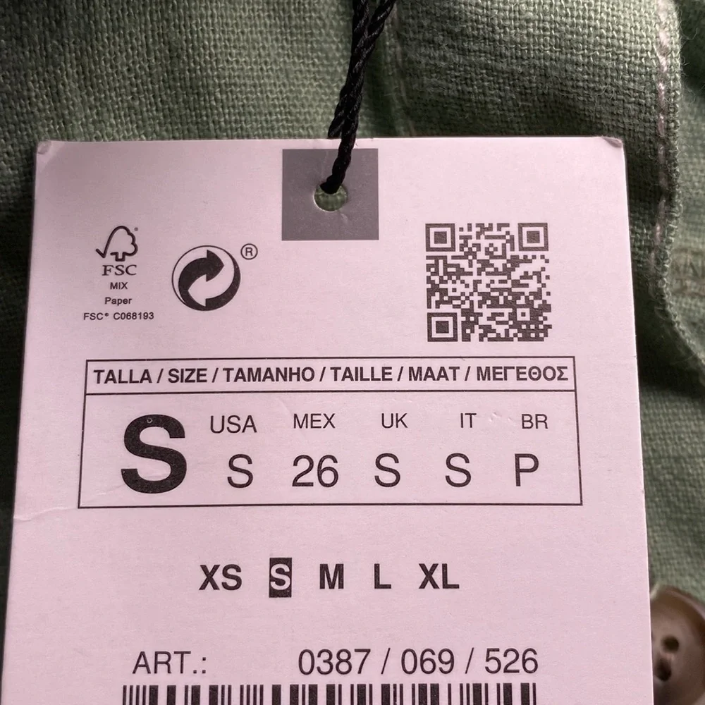 Zara nwt green