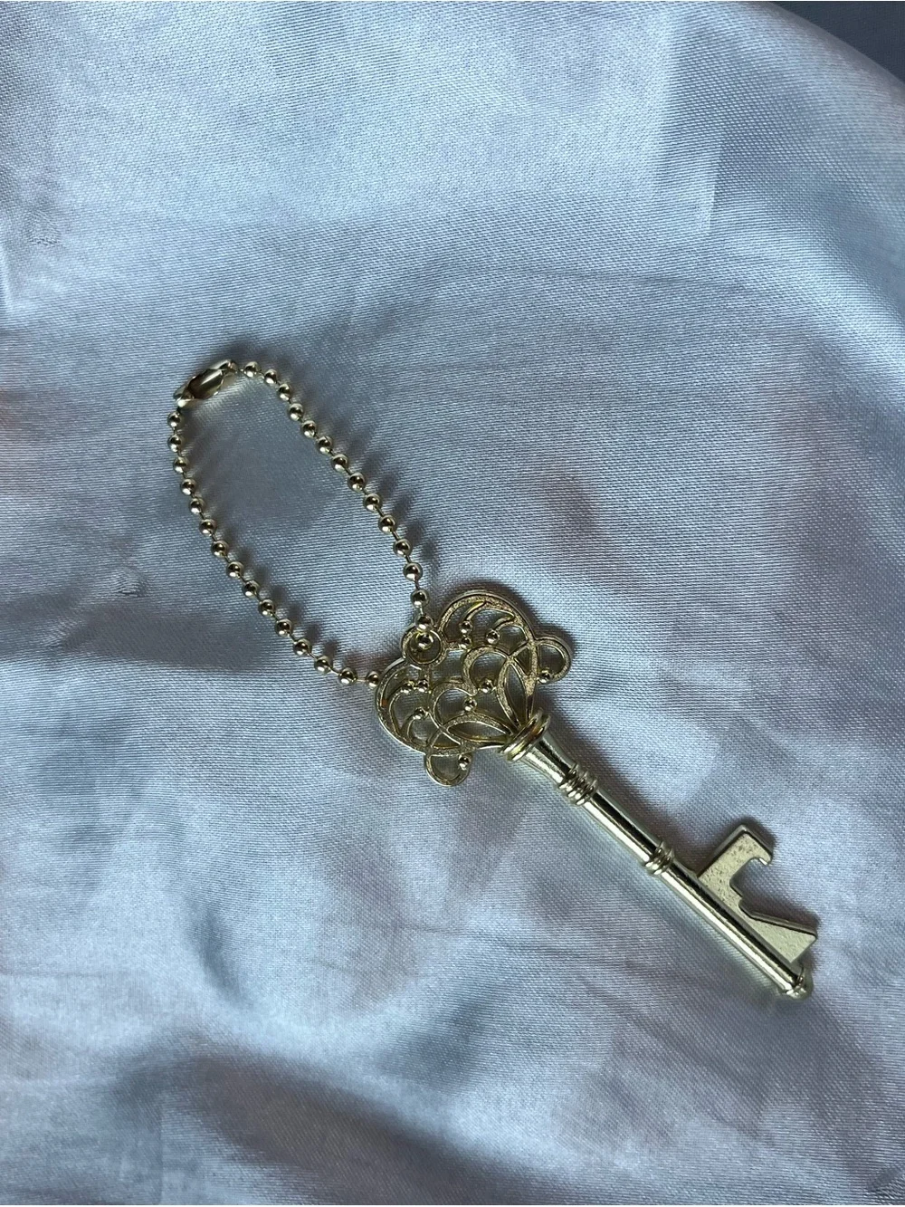 Gold Tone Key Can Opener  Keychain
