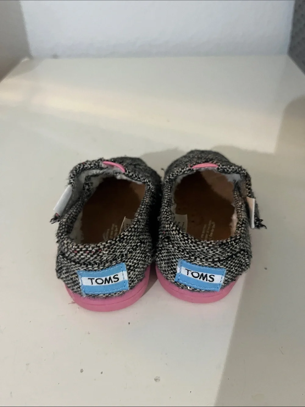 Toms off pink tweed