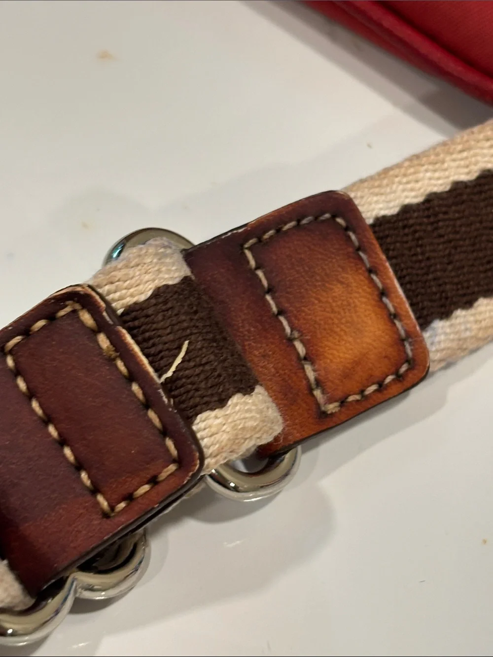 Coach red nylon