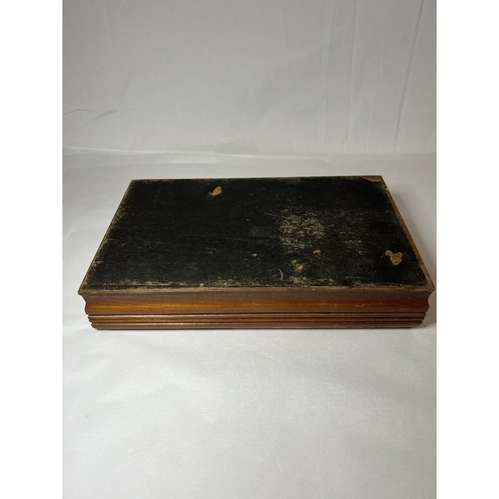 Vintage 1847 Roger's Bros Wood Display Case Box With 6 Nice‎ Wood Handle Knives