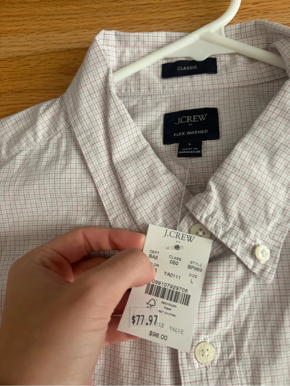 J. Crew white micro