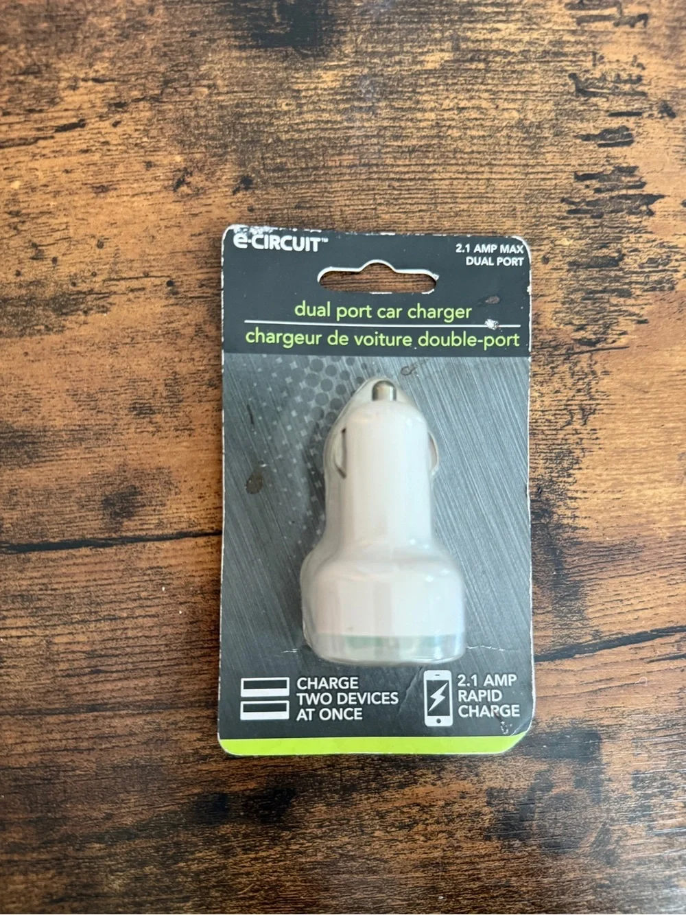 Dual Port Car Charger - White