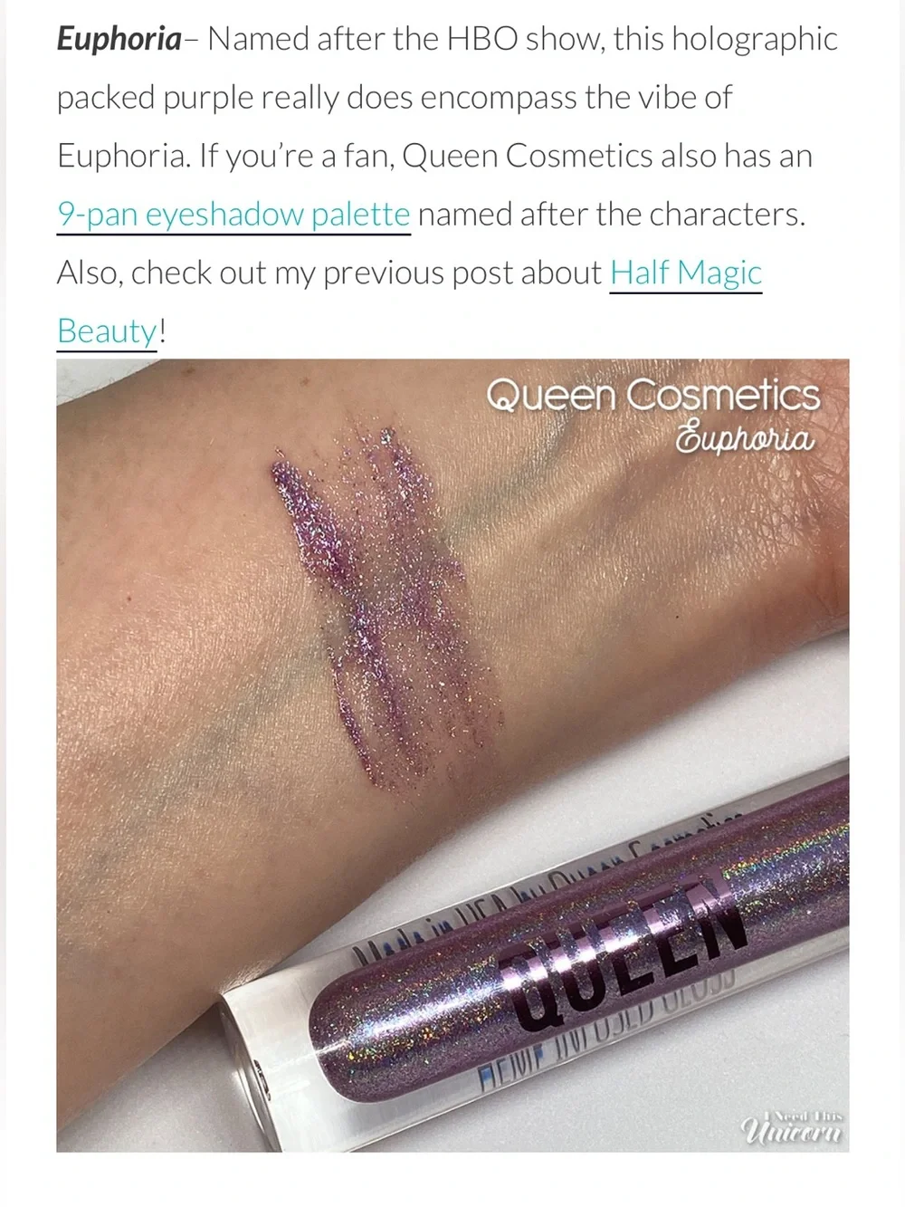 Queen Cosmetics lip gloss