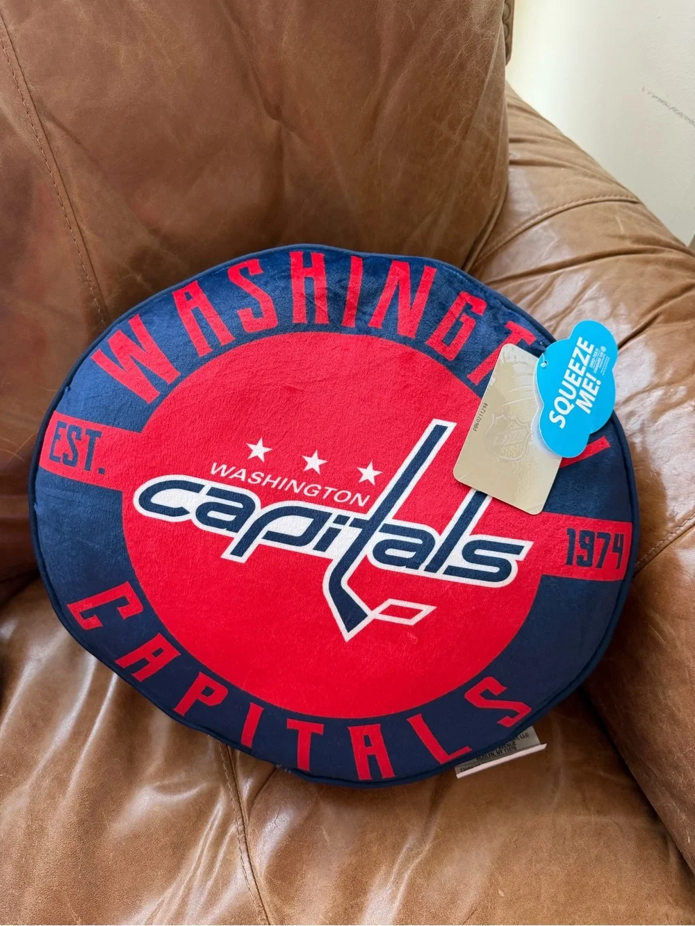 NWT NHL Washington Capitals Puck Travel Cloud Pillow