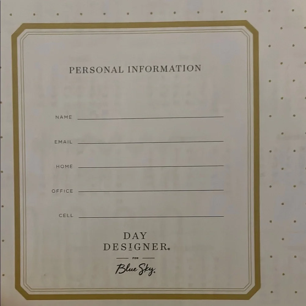 Blue Sky Day Designer 2025-2026 Planner - Black and White