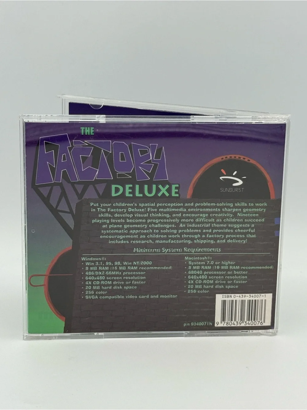 The‎ Factory Deluxe CD-ROM Scholastic Sunburst Windows Mac Complete w Manual