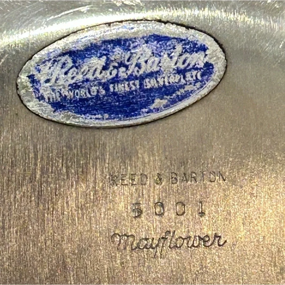 Reed Barton Mayflower 5001 Dish 3‎ Piece Silver plate Covered Dish EUC VTG