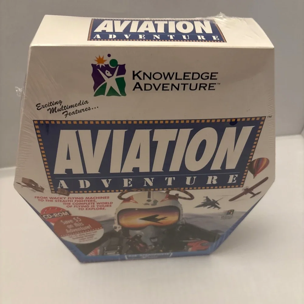Knowledge Adventure Aviation Adventure PC CD-Rom‎ Game Sealed 1994 JumpStart