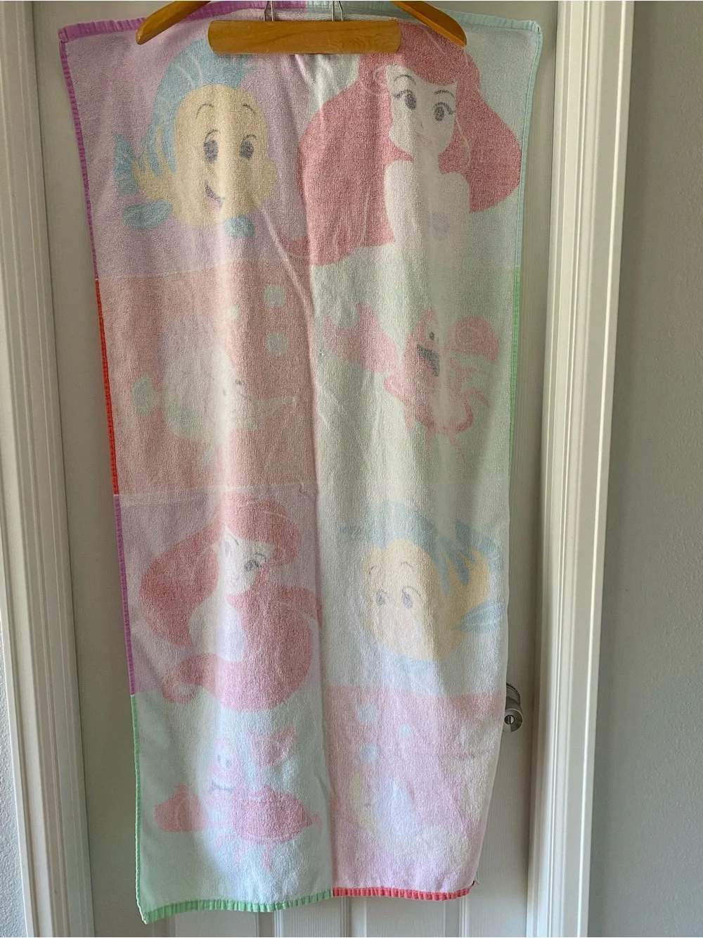 Disney Ariel and Flounder The Little Mermaid Beach Towel