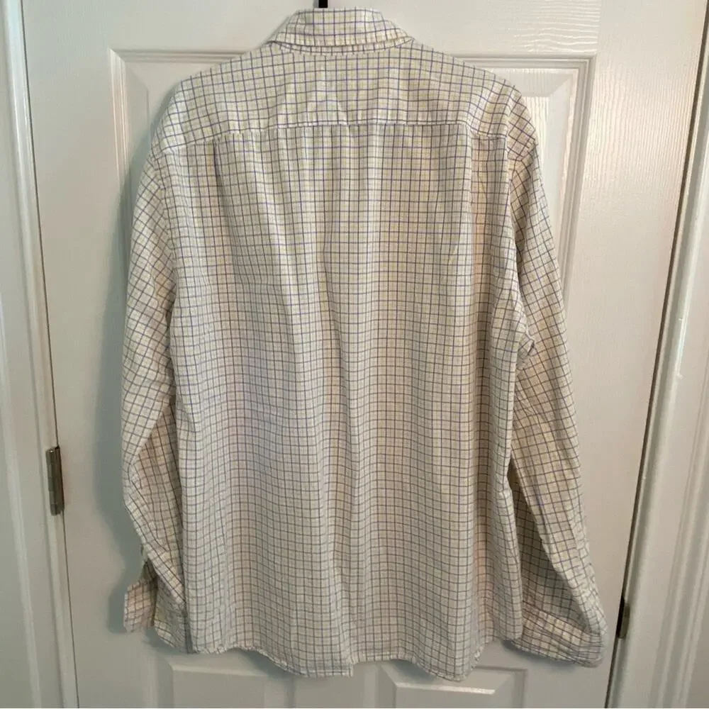 J. Crew Button Down Shirt Mens Size Large Plaid Check tailored Fit L