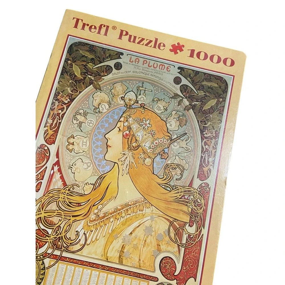 Trefl Alphonse Mucha La‎ Plume 1000 Piece Jigsaw Puzzle Sealed