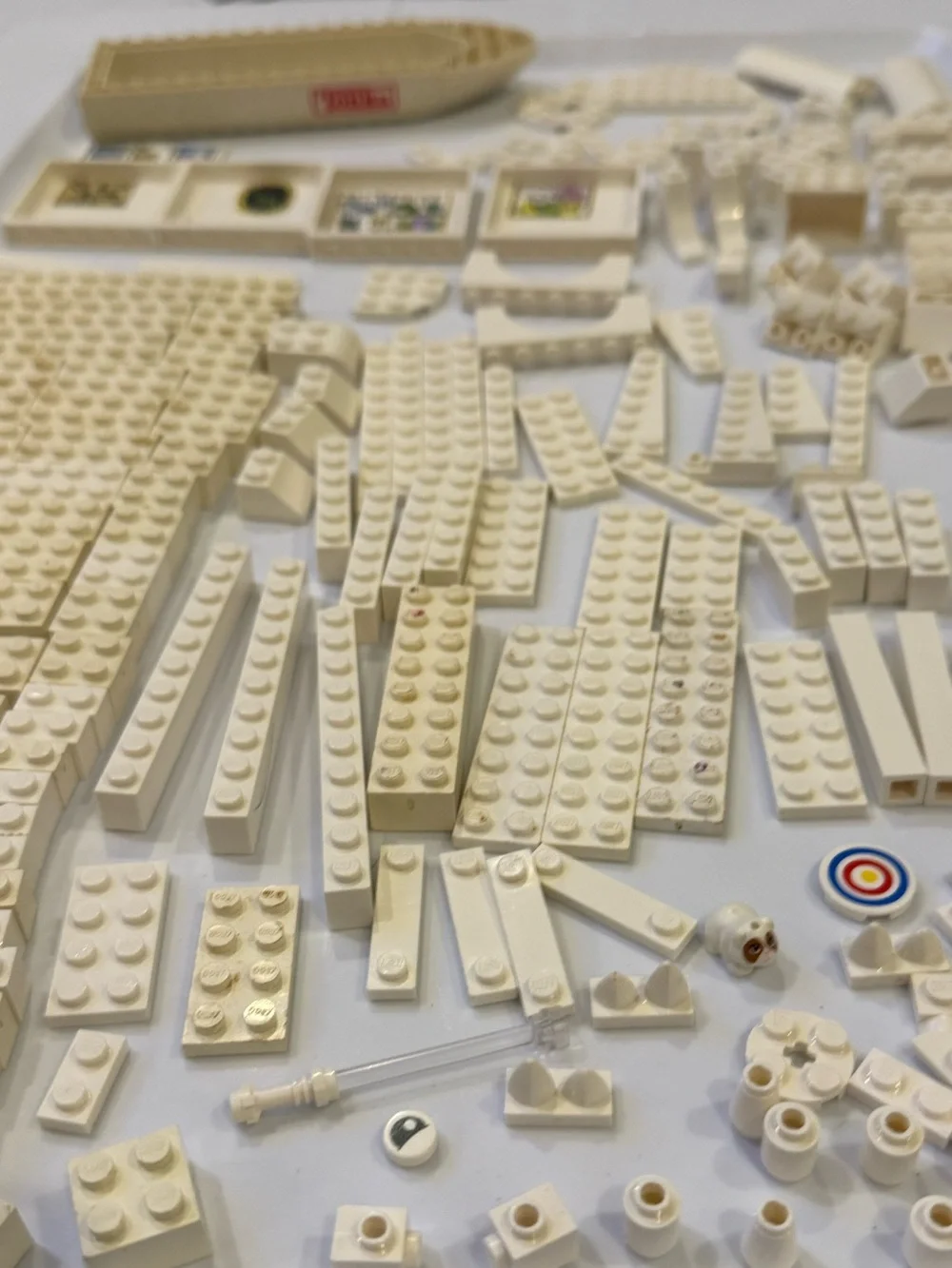 LEGO white Tonka boat pieces parts blocks elements lot