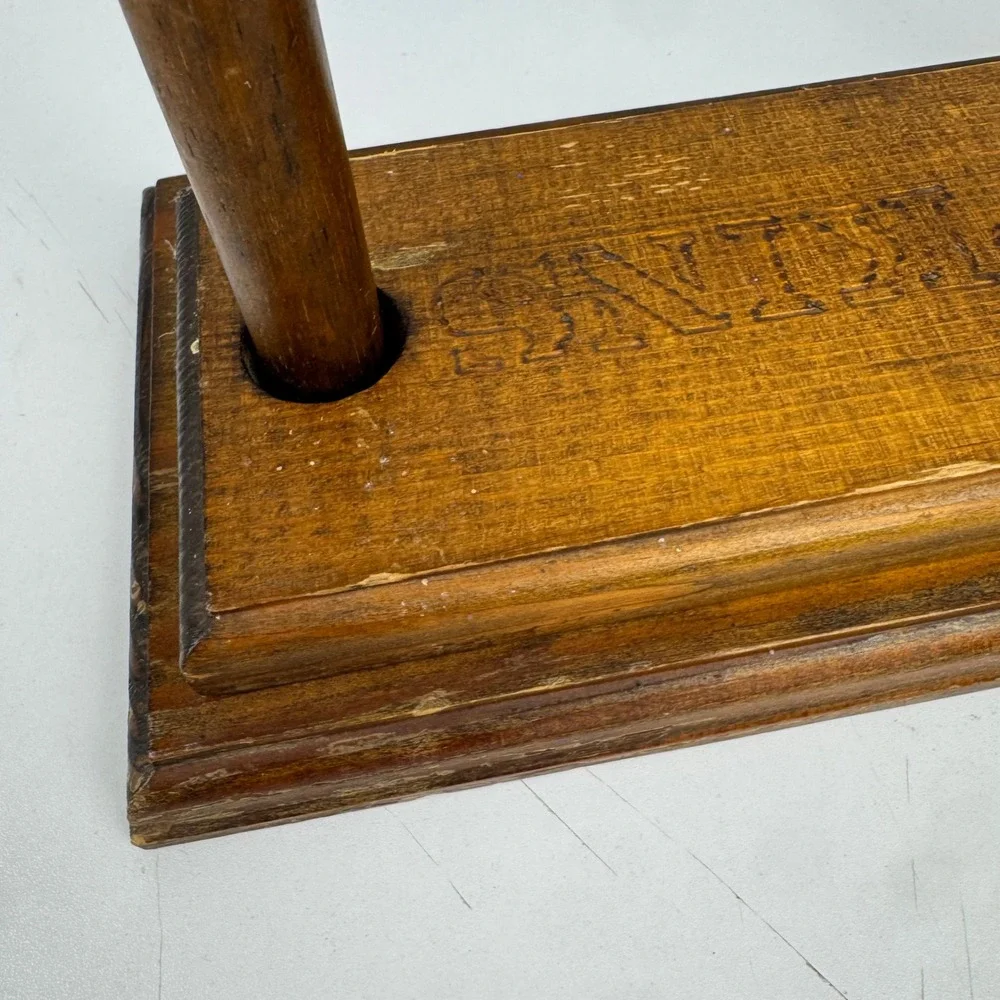 Vintage Wooden Napkin Holder Weighted Two Post Rustic Farmhouse Kitchen Decor‎