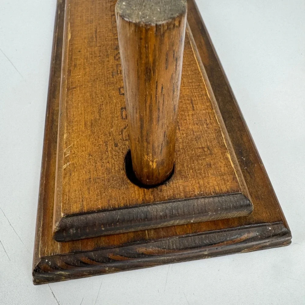 Vintage Wooden Napkin Holder Weighted Two Post Rustic Farmhouse Kitchen Decor‎