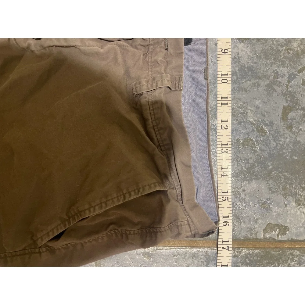 J Crew Mens Chino Shorts Khaki‎ Grey Flat Front Cotton Size 34w Casual Preppy